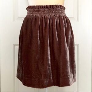 J. Crew velvet skirt